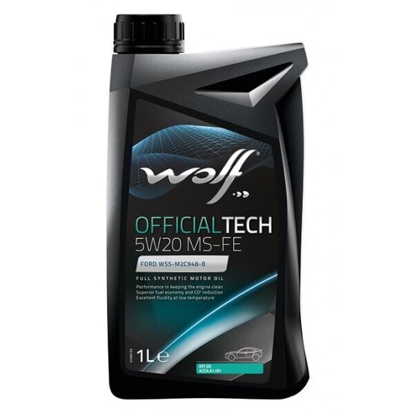 

Моторное масло Wolf OFFICIALTECH 5W-20 MS-FE 1л