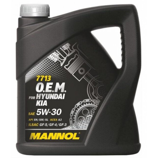 

Моторное масло MANNOL 7713 O.E.M. for Hyundai Kia 5w-30 4л