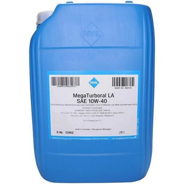

Моторное масло Aral MegaTurboral LA 10W-40 20л.