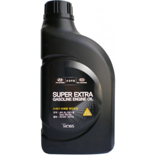 

Моторное масло Hyundai Kia Mobis Super Extra SL 5W-30 1 л (05100-00110)