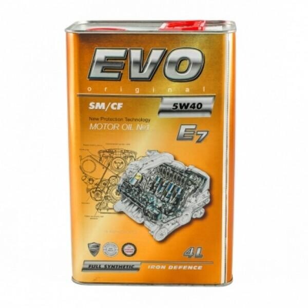 

Моторное масло EVO E7 5W-40 SN/CF 4л