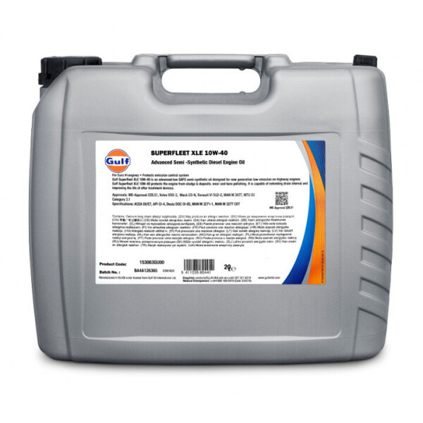 

Моторное масло Gulf Superfleet XLE 10W-40 20 л (153063GU00)