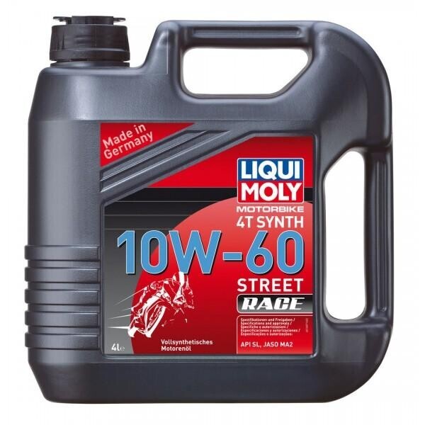 

Моторное масло Liqui Moly Motorbike 4T Synth 10W-60 Street Race 4л