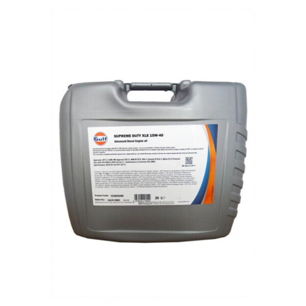 

Моторное масло Gulf Supreme Duty XLE 15W-40 20 л (153363GU00)