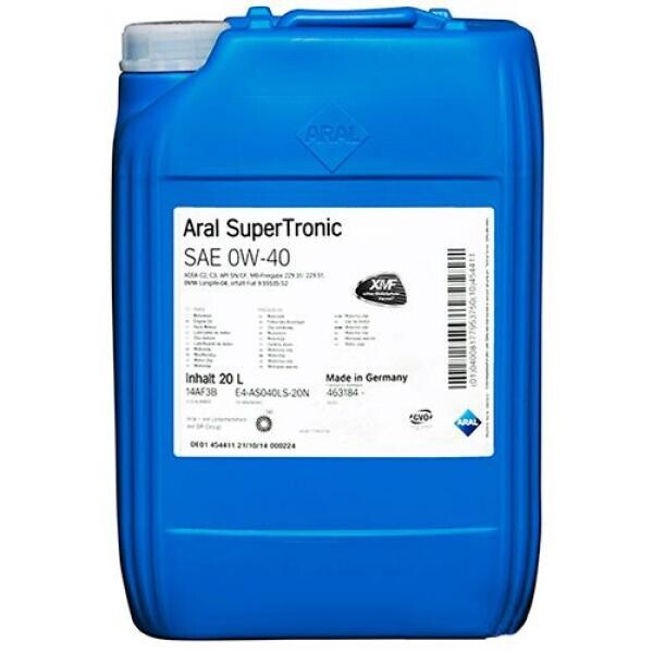 

Моторное масло Aral SuperTronic 0W-40 20л.