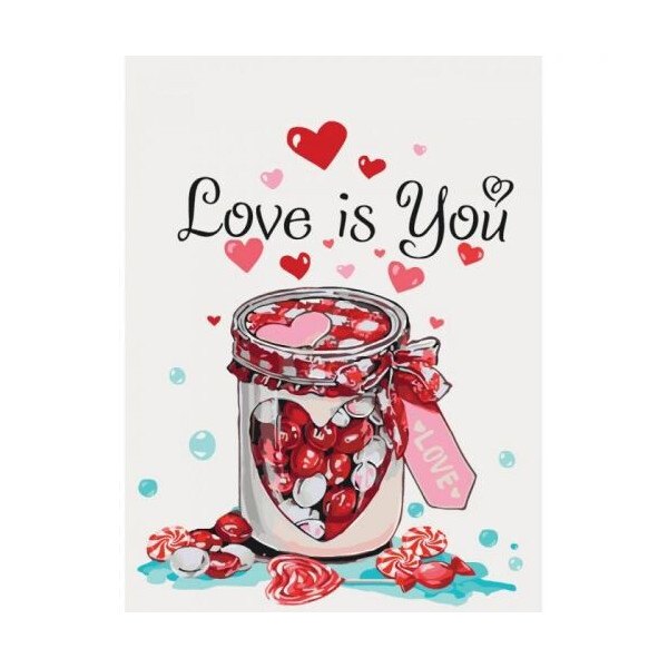 

Картина по номерам 'Love is you' КНО5526