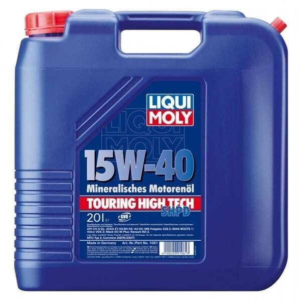 

Моторное масло Liqui Moly Touring High Tech SHPD Motoroil 15W-40 20л