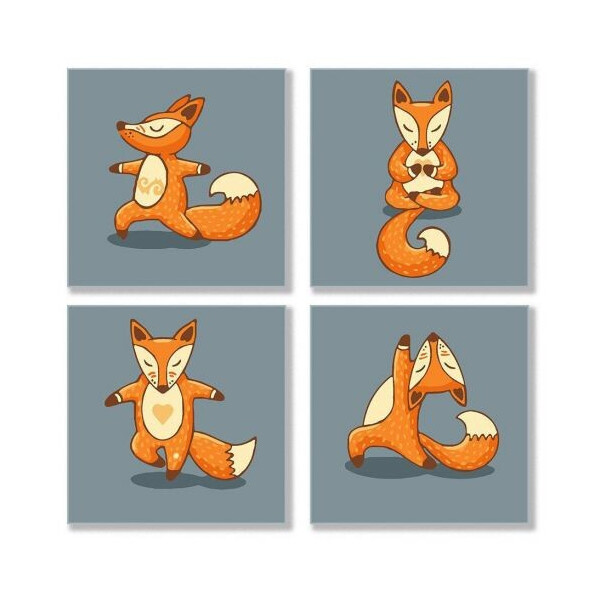 

Картина по номерам 'Полиптих: Yoga-fox' KNP011