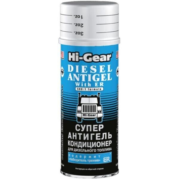 

Суперантигель-кондиционер Hi-Gear для дизтоплива с ER 444мл (HG3423)