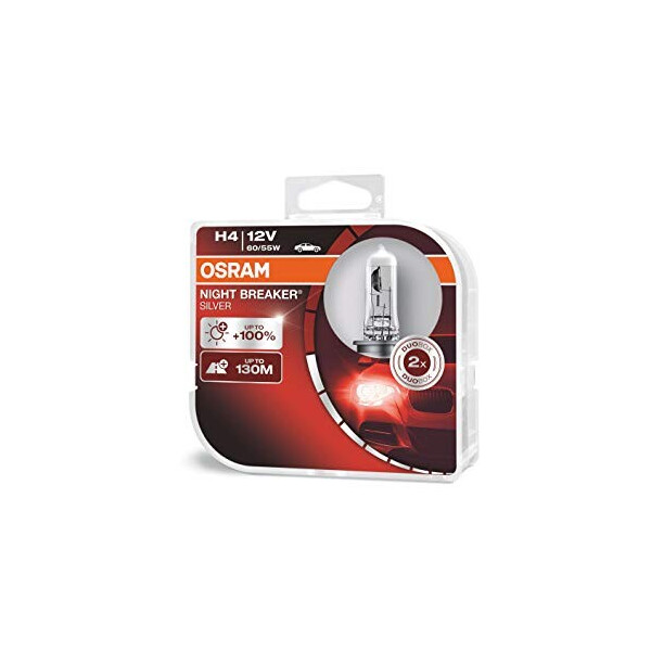 

Автолампа OSRAM 64193NBS Night Breaker Silver +100 H4 60/55W 12V P43t 10X2 HardDuopet