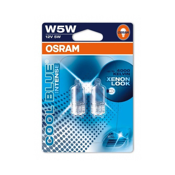 

Автолампа ук. OSRAM 2825 Cool Blue Intense Halogen W5W 12V W2,1X9,5D 2X10 Blister