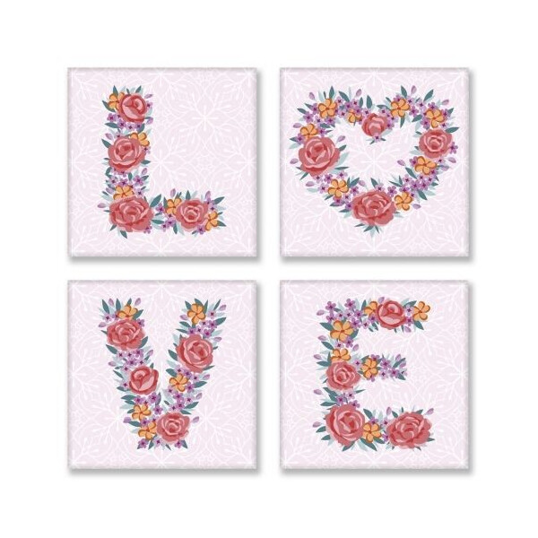 

Картина по номерам 'LOVE, flowers' СН125