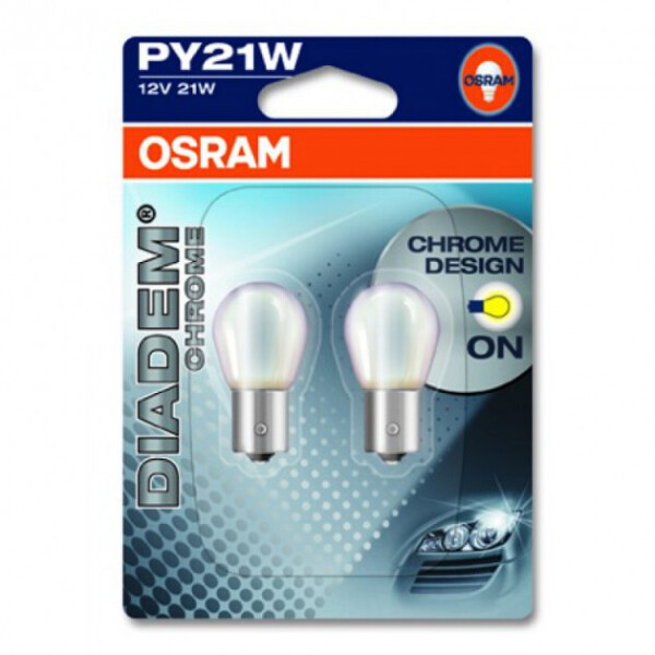 

Автолампа ук. OSRAM 7507DC-02B Diadem Chrome P21W 12V BAU15s 10X2 Blister