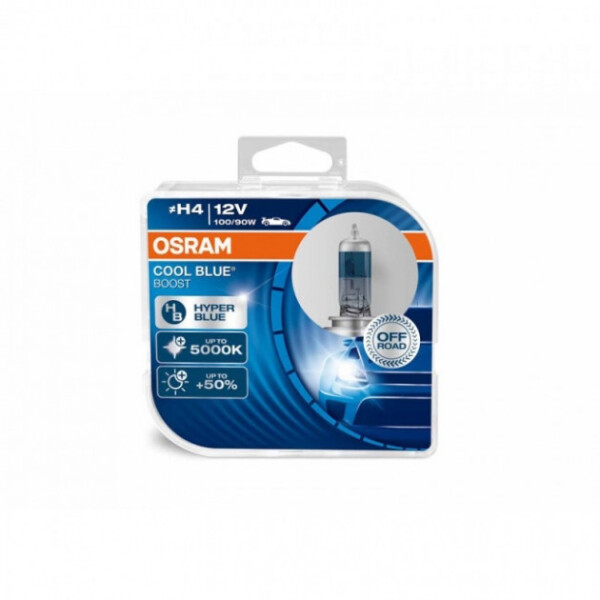 

Автолампа OSRAM 62193CBB Cool Blue Boost PLUS H4 100/90W 12V P43T 10X2 HardDuopet