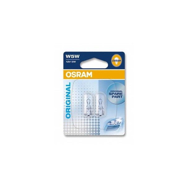

Автолампа ук. OSRAM 2825-02B W5W 12V W2.1X9.5D 10X2 Blister