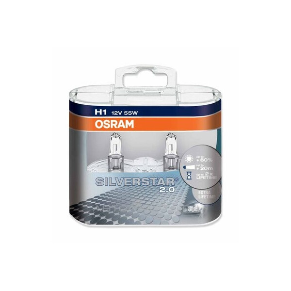 

Автолампа OSRAM 64150SV2 SilverStar 2.0 H1 55W 12V P14.5S 10X2 HardDuopet