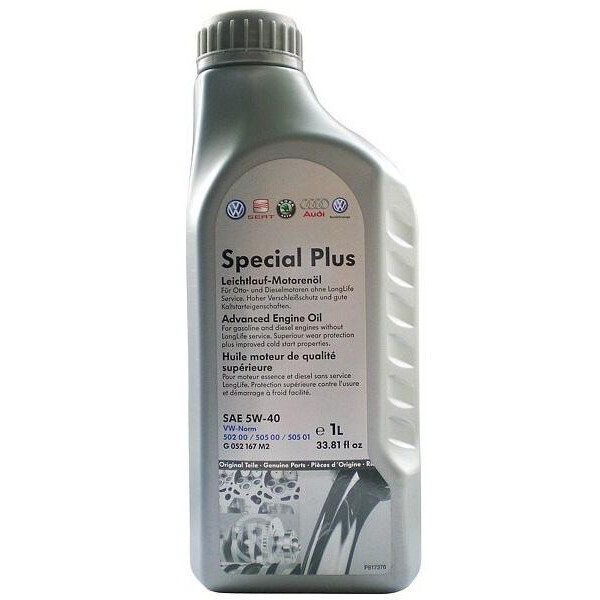 

Моторное масло VAG Special Plus 5W-40 1 л (G052167M2)