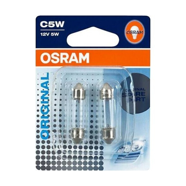 

Автолампа ук. OSRAM 6418-02B C5W 36mm 12V SV8.5-8 10X2 Blister