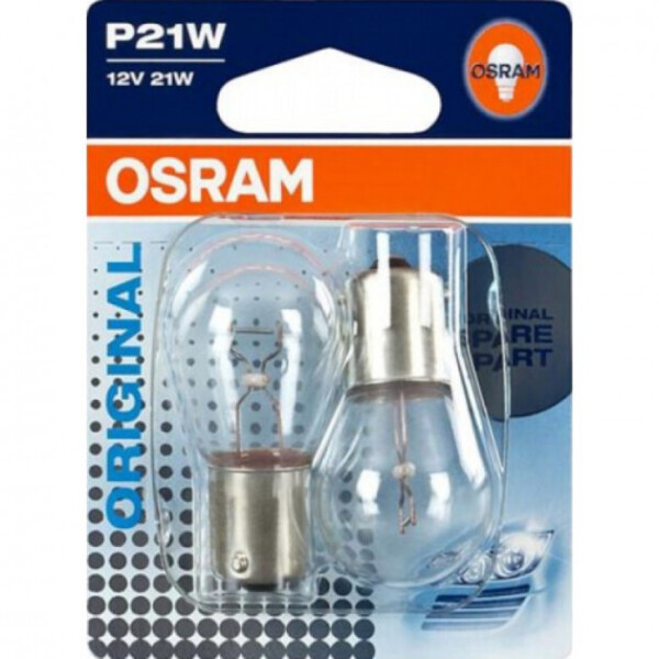 

Автолампа ук. OSRAM 7506-02B P21W 12V BA15s 10X2