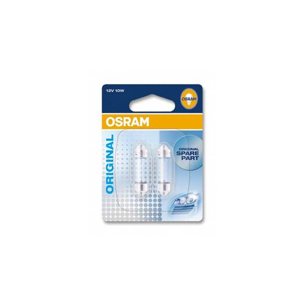 

Автолампа ук. OSRAM 6438-02B C5W 28mm 12V SV8.5-8 10X2 Blister