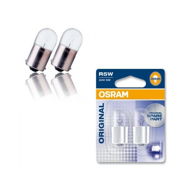 

Автолампа ук. OSRAM 5007-02B R5W 12V BA15s 10X2 Blister