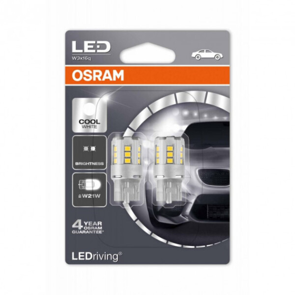 

Автолампа диоды OSRAM 7705CW W21W 12V W3X16d 6000K 2pcs. blister