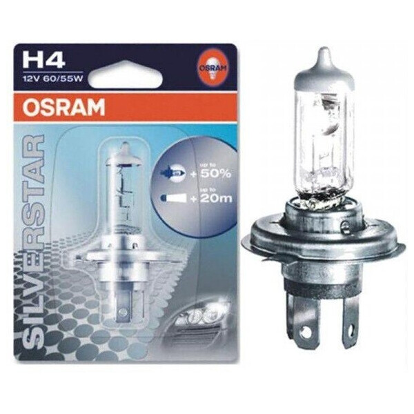

Автолампа OSRAM H4 64193SV2 Silver Star 2.0 60/55W 12V P43T 10X1 Blister