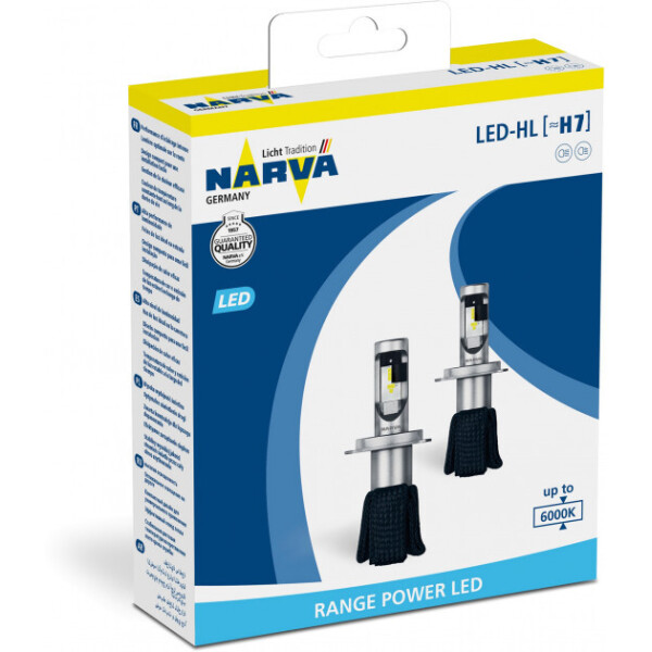 

Комплект диодных ламп Narva 18005 H7 6000K X2 15,8W PX26d
