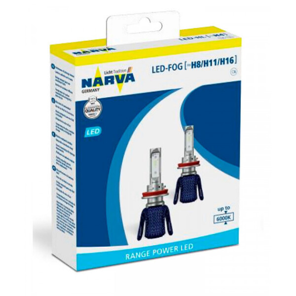 

Комплект диодных ламп Narva 18013 H8/H11/16 6000K X2 16W PGJ19-2