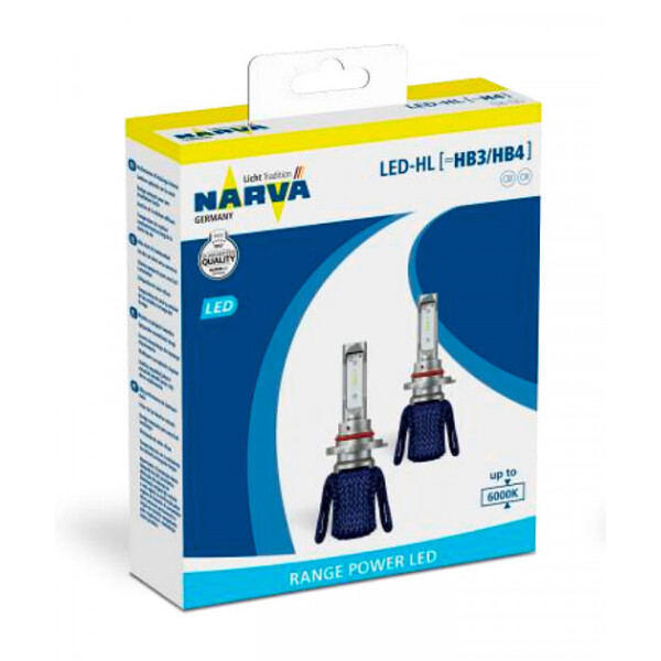 

Комплект диодных ламп Narva 18014 HB3/HB4 6000K X2 16W PGJ19-2