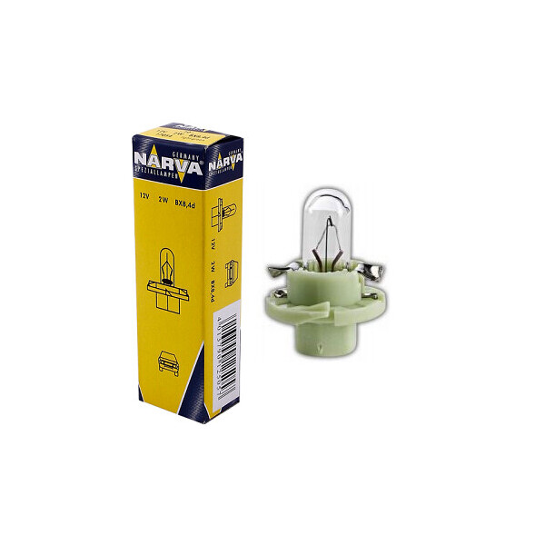 

Автолампа ук. NARVA 17054 12V 2W BX8,4D LIGHT GREEN