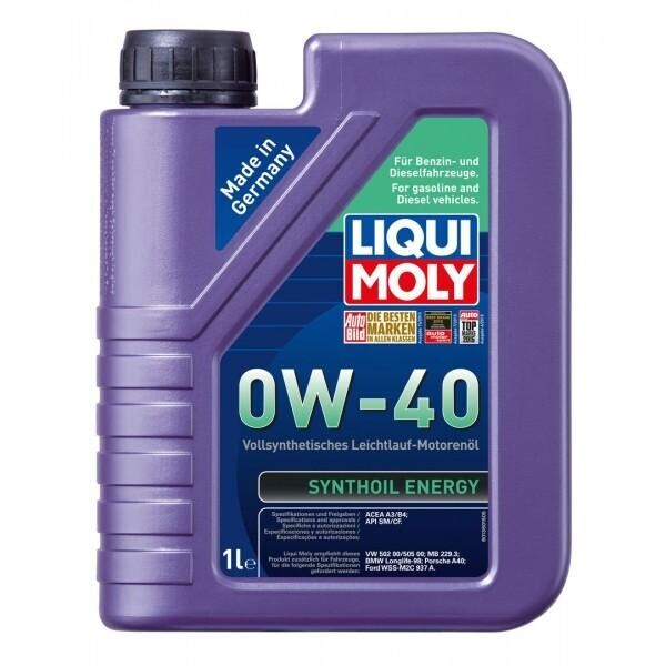 

Моторное масло Liqui Moly Synthoil Energy 0W-40 1л