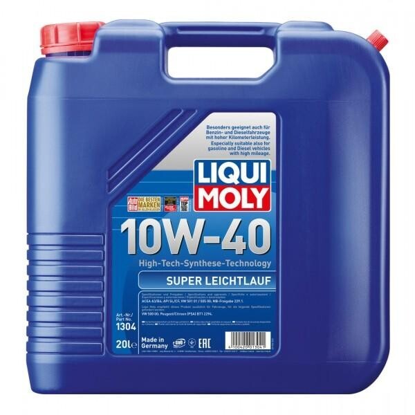 

Моторное масло Liqui Moly Super Leichtlauf 10W-40 20л