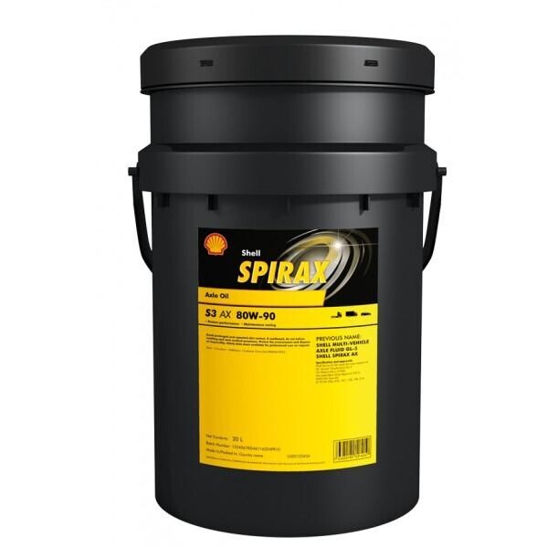 

Трансмиссионное масло Shell Spirax S3 AX 80W-90 20л