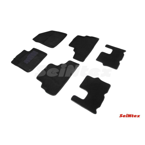 

Коврики в салон 3D для Hyundai Santa Fe IV 2018- /Черные 6шт 91306