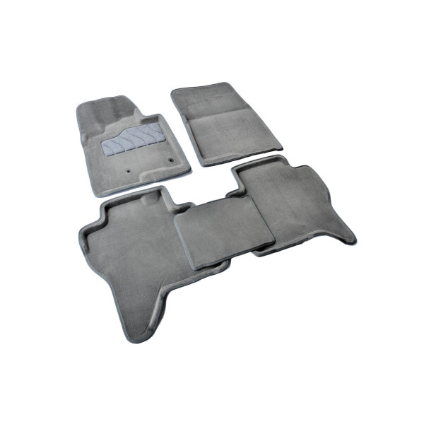

Коврики в салон 3D для Mitsubishi Pajero IV 2006- /Серые 5шт 84738