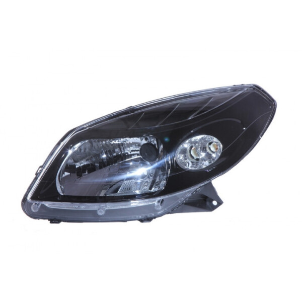 

Фара левая штатная Dacia Logan I, Sandero I 2007 - 2012, механ./электр., темный корпус, (Depo, 551-1170L-LDEM2) - шт.