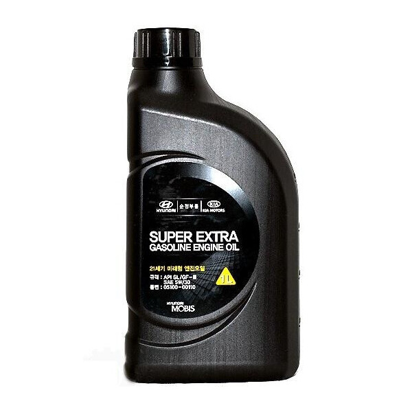 

Моторное масло Hyundai Kia Mobis Super Extra 5W-30 1 л (05100-00110)