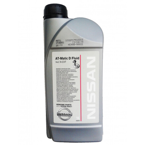 

Трансмиссионное масло Nissan ATF Matic-D 1 л (KE908-99931)