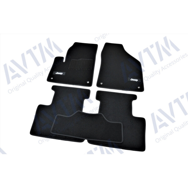 

Коврики в салон ворсовые AVTM для Jeep Cherokee (2013-) /Чёрные 5шт