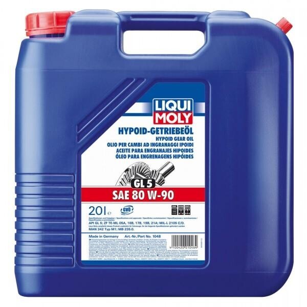 

Трансмиссионное масло Liqui Moly Hypoid-Getriebeoil 80W-90 GL5 20л