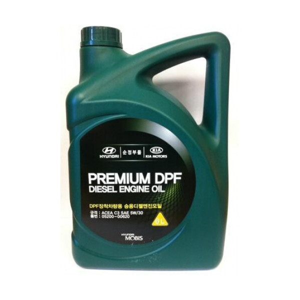 

Моторное масло Hyundai Kia Mobis Premium DPF Diesel 5W-30 6 л (05200-00620)