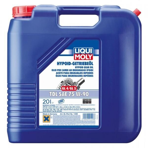

Трансмиссионное масло Liqui Moly Hypoid-Getriebeoil TDL 75W-90 TS GL4/5 20л