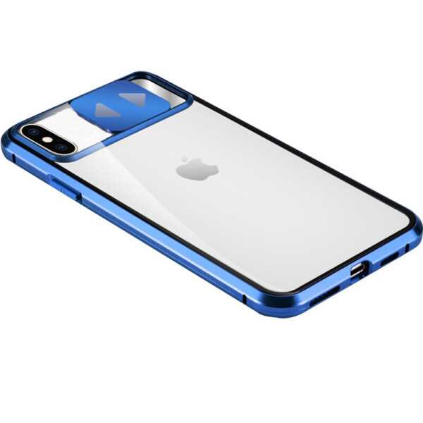 

Чехол Camshield 360 Metall+Glass со шторкой для iPhone XS (5.8) (Синий) (1054393)
