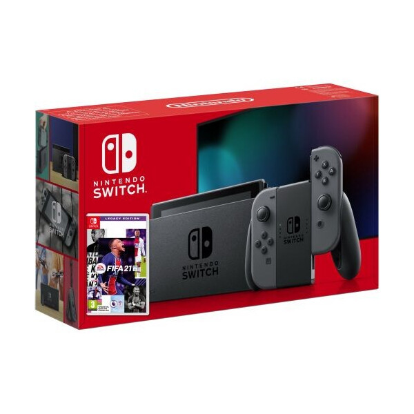 

Nintendo Switch Gray (Upgraded version) + Игра FIFA 21 Legacy Edition (русская версия)