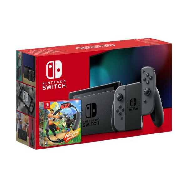 

Nintendo Switch Gray (Upgraded version) + Ring Fit Adventure