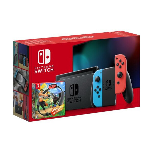 

Nintendo Switch Neon Blue-Red (Upgraded version) + Ring Fit Adventure