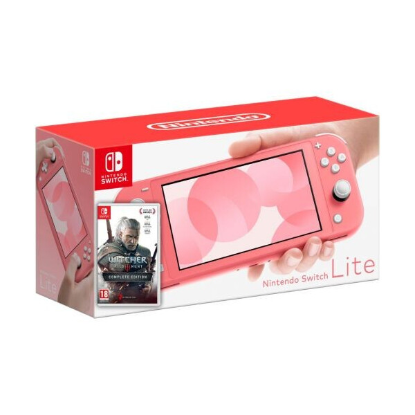 

Nintendo Switch Lite Coral + Игра The Witcher 3: Wild Hunt Complete Edition (русская версия)