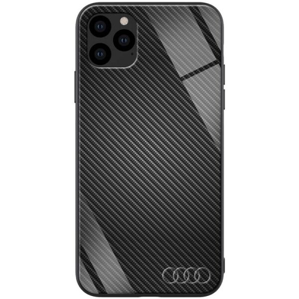 

TPU+Glass чехол ForFun для Apple iPhone 11 Pro Max (6.5") Черный Карбон/Ауди (is_00000033699_8)