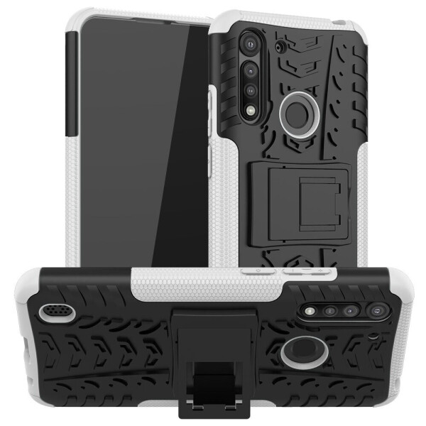 

Чехол Fiji Protect для Motorola Moto G8 Power Lite противоударный бампер с подставкой белый